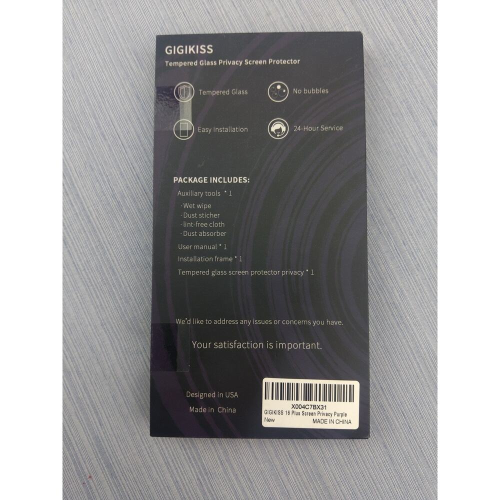 Compatible for iPhone 16 Privacy Screen Protector 6.1 Inch, Purple Gradient - Picture 2 of 4